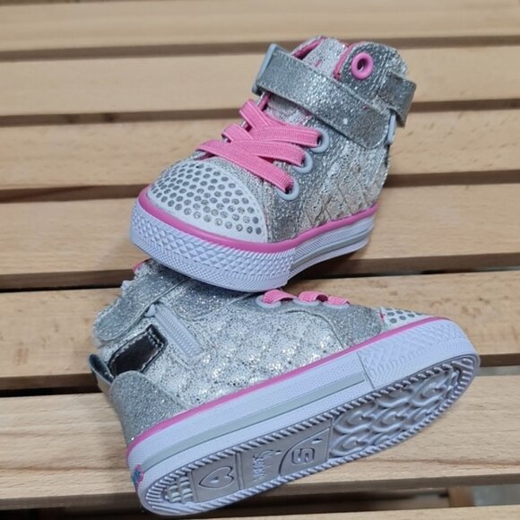 Skechers Twinkle Toes Shuffles Chatter High Top - Picture 9 of 9